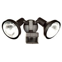 Heath Zenith SL-5318-BZ-A Motion-Sensing Shielded Wide-Angle Twin Security Light, Bronze