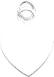 14K White Gold Heart Charm