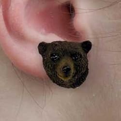 Black Bear - Zoo Animal - Stud Earrings