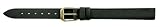Apollo 12mm Black Leather Watch Strap With Nubuck Lining