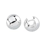 14K White Hinged Earring 15.25 mm
