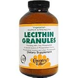 Lecithin Granules Powder Super Strength 16 oz, Country Life