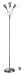 Elegant Frost Glass Shade & Satin Steel 3-Lite Floor Lamp