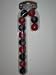 BOSTON RED SOX Team Logo CHRISTMAS BALL ORNAMENTS (12 pack) in Candy Cane Shaped Display Package