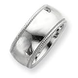 Sterling Silver 10mm Millgrain Comfort Fit Band