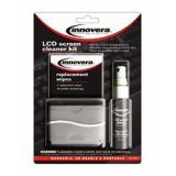 LCD Screen Cleaner, 1 1/10 oz. Pump Bottle of Cleaning Solution, Brush, 5 Wipes (IVR52520)