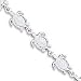 Sterling Silver Sea Turtles Bracelet - 7 Inch