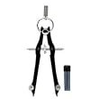 STD956BK - Student Compass, 8Diameter Capacity, 2mm Lead Refills