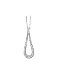 14K White Gold Diamond Necklace