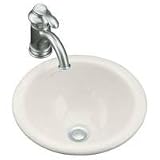 Bathroom Sink Drop In Self Rimming by Kohler - K-2298 in Biscuit