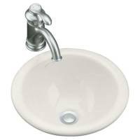 Bathroom Sink Drop In Self Rimming by Kohler - K-2298 in Biscuit