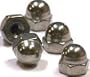 1-8 Acorn Nuts / Low Crown / Closed End / Steel / Nickel / 50 Pc. Carton
