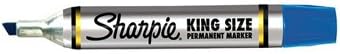 Sharpie Products - Sharpie - King Size Permanent Marker, Chisel Tip, Blue, Dozen - Sold As 1 Dozen - Specially formulated to mark on both wet and oily surfaces. - Durable felt chisel tip draws extra wide, highly visible lines. - Durable aluminum body and