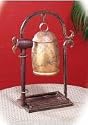 Antique Metal Gong Bell With Mallet 16"
