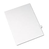 Allstate-Style Legal Side Tab Divider, Title: 20, Letter, White, 25/Pack