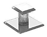 CRL Clear Acrylic Stick-On Small Mirror Pull - 1-3/4 Square by CR Laurence