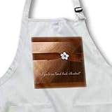 Guest Book Attendant, Autumn Ribbon with Flower on Peach - Full Length Apron With Pockets 22w X 30l