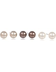 Colored Simulated Pearl Stud Set