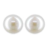 Schmuck-Pur Süsswasser-Perlen-Silber-Ohrstecker weiß 10 mm