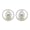 Schmuck-Pur Süsswasser-Perlen-Silber-Ohrstecker weiß 10 mm