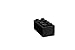 Room Copenhagen, LEGO Mini Box - 1.8 x 3.6 x 1.7 in - Brick 8, Black