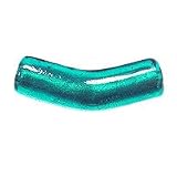 Foil Glass Tube, Deep Aqua, 10 x 36mm