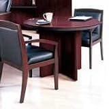Mayline Corsica Veneer Round Table - Round - 29.5 x 2 - 42 Diameter - Black Edge, Sierra Cherry
