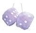 Outdoor Living : Car, 4x4, MPV Lilac Fluffy Furry Dice - Pair