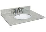25 Marble Vanity Top with Undermount Sink - 8 Faucet Holes - 3/4 Marble - Polished Carrara