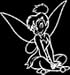Tinkerbell Sitting Sticker (Decal) - 6.5