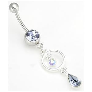 14g 12g 10g Belly Ring With 2 Feathers 14g