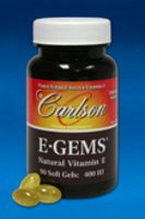 Carlson Labs E-Gems Natural Vitamin E, 400 IU, 500 Softgels On Sale