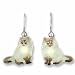   - Clearly Charming Himalayan Cat Sterling Silver and Enamel Earrings