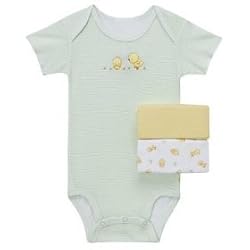 Baby Bodysuit 10-Pack - Large 6-12 Months, Yellow & Green - Free Shipping