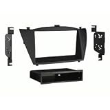 99 7341b Hyundai Tucson 2010 Din Double Stereo Installation Kit Painted Matte Black 