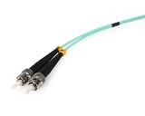 10M Fiber Cable St/st 50/125 Duplex 10GB Aqua Multimode Lszh