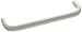 Aluminum Pull Handle with Threaded Holes, Oval Grip, Clear Anodized Finish, 3-1/2