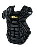 Wilson A3300 Hinge FX MLB Pro Stock Baseball Catcher's Chest Protector Small 14" Black/Silver