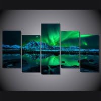 HD Printed aurora borealis Painting on canvas room decoration print poster picture canvas