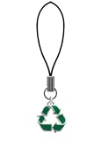 Green Enamel Recycle Symbol - Cell Phone Charm [Jewelry]