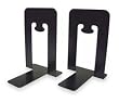 Industrial Grade 2WFY1 Bookends, Black, Metal, PK2