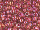 Seed Beads 6/0 Czech Lined (a full 38 gram pack) over 400 colors available individually!, Topaz Red Iris