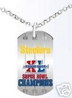 Pittsburgh Steelers Super Bowl XL Champs Dog Tag Key Chain