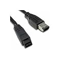 Firewire IEEE1394B 800 to 400 9 Pin to 6 Pin Cable Lead - 2M / Black