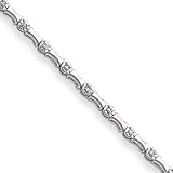 white-gold A Quality Completed Fancy Diamond Tennis Bracelet X2636A