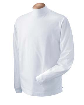 Turfer Sueded Cotton Jersey Mock Turtleneck
