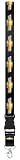 Chevy Gold Bowtie Logo Lanyard w/ Key Chain Clip - Black