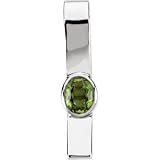 14K White Gold Peridot Pendant/Slide