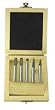 Westward 2LYT2 Carbide Bur Set, Single Cut, 1/4 In, 5 Pcs