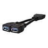 SilverStone CP09 USB 3.0-Adapterkabel Typ A schwarz